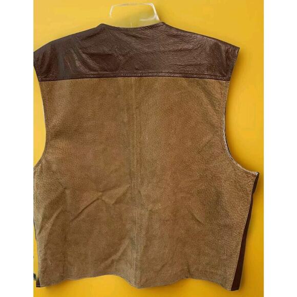 The Bradford Exchange John Wayne Brown Leather Vest Men’s NWT Size XL New A112 - Picture 10 of 10